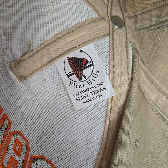 Vintage Rail Max Strapback Hat Aztec Print Brim Made in USA Hidden Closure - Picture 6 of 8